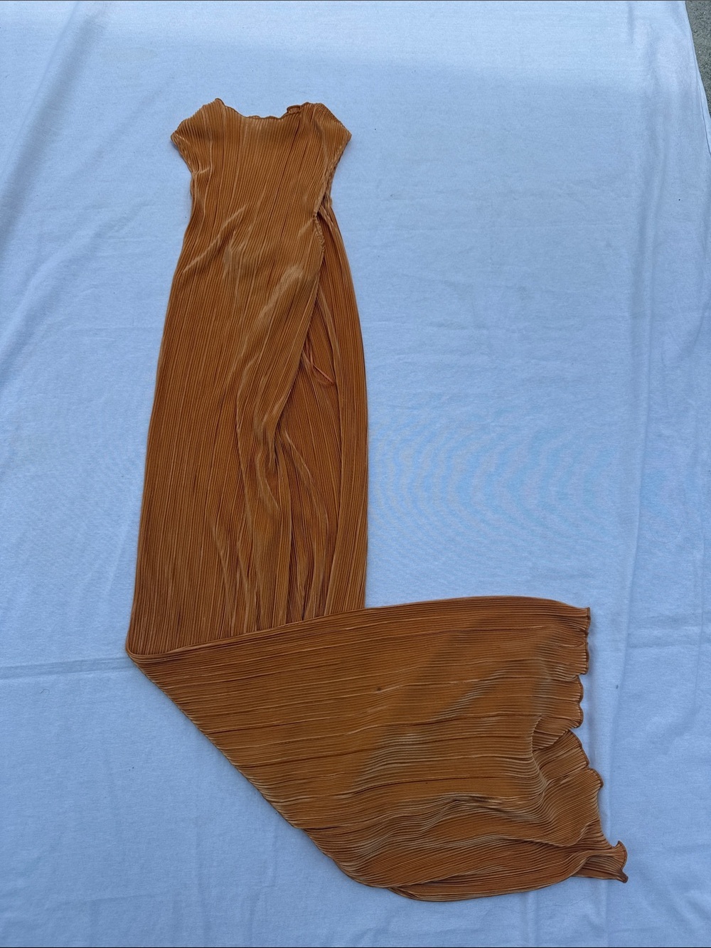 FORE Ribbed Maxi Dress in Rust Orange